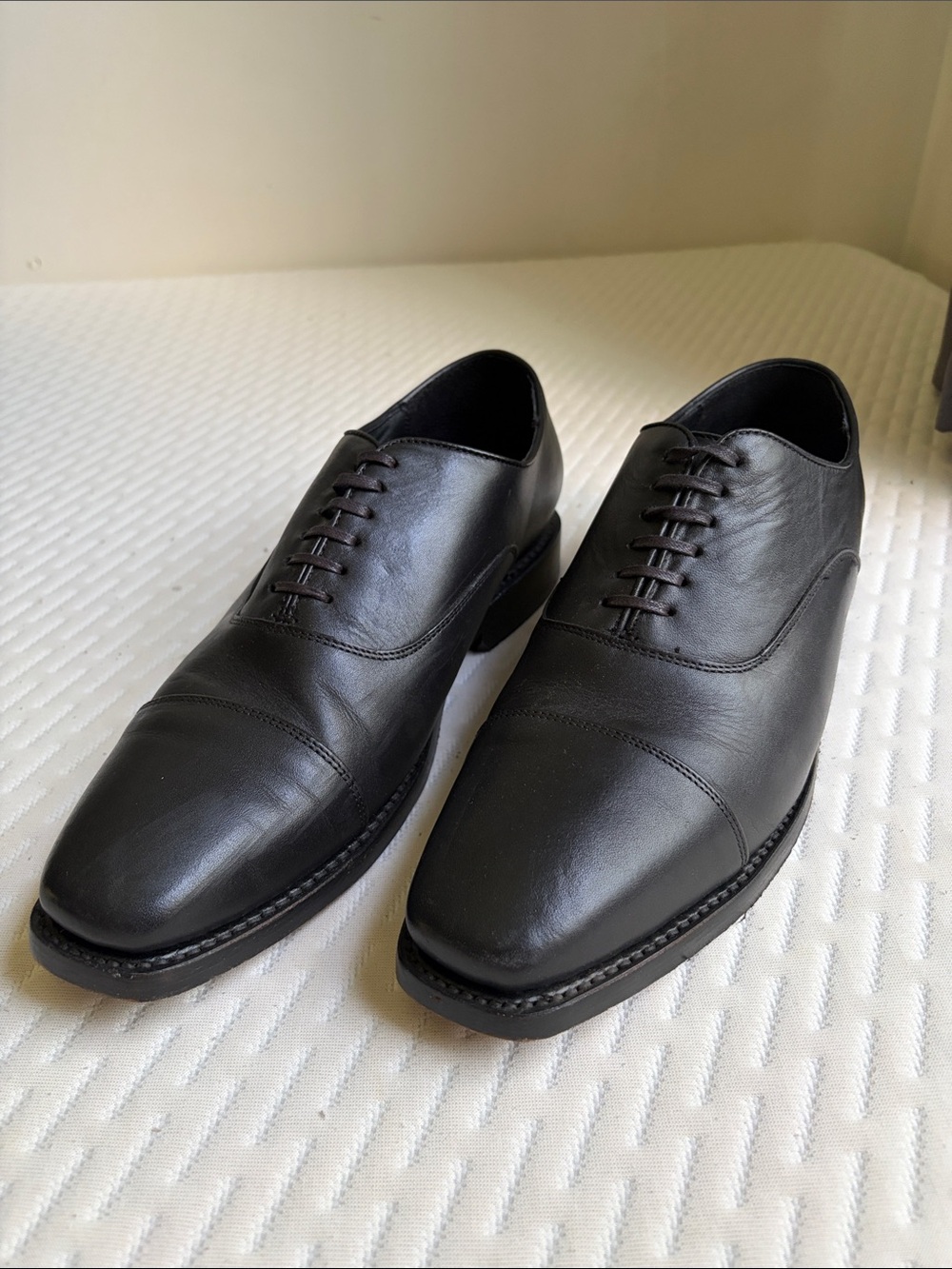 Thursday Boot Company Men's Black Cap-Toe Oxfords